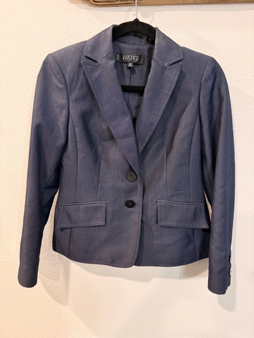 Kasper Women's Midnight Navy Two-Button Blazer